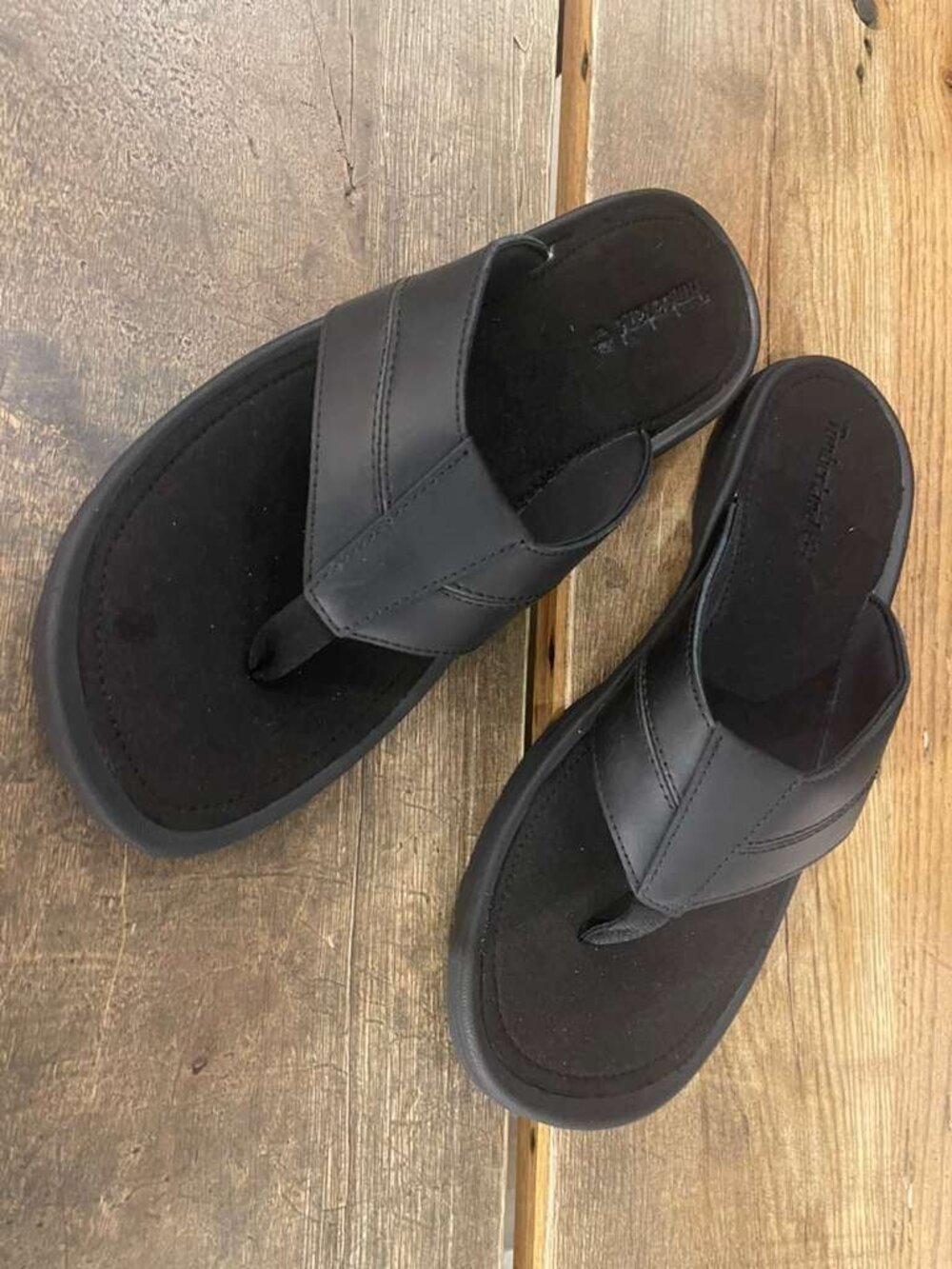TIMBERLAND MEN'S ORIGINALS SLIDE SANDAL BLACKOUT LEATHER A2R4E-ENR ALL SIZES